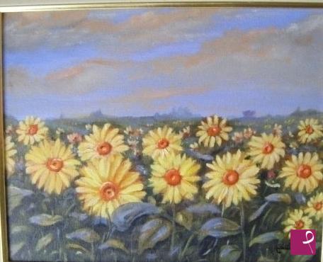 quadri in vendita online - girasoli al sole