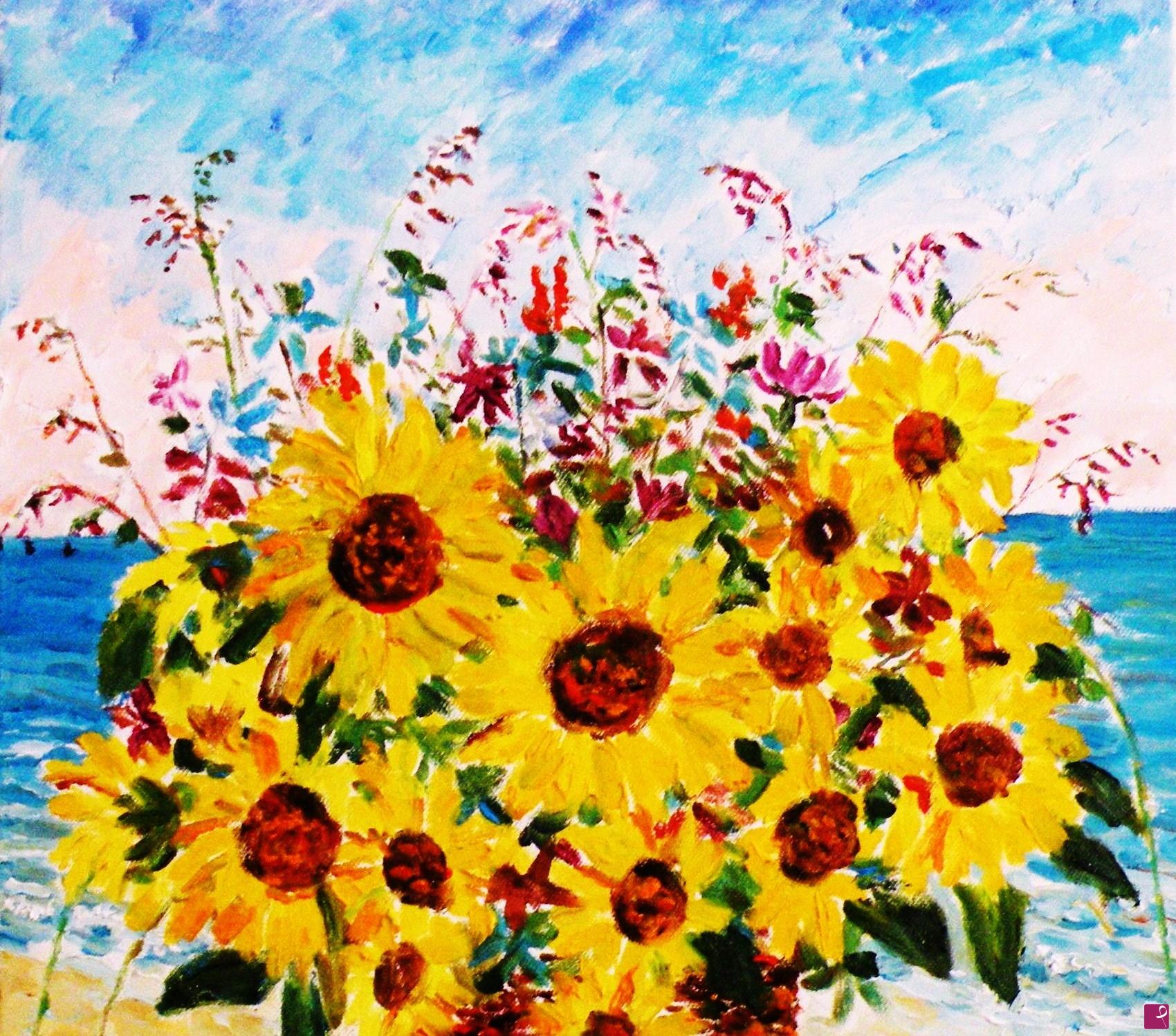quadri in vendita online - GIRASOLI I VERI PROTAGONISTI DELL'ESTATE