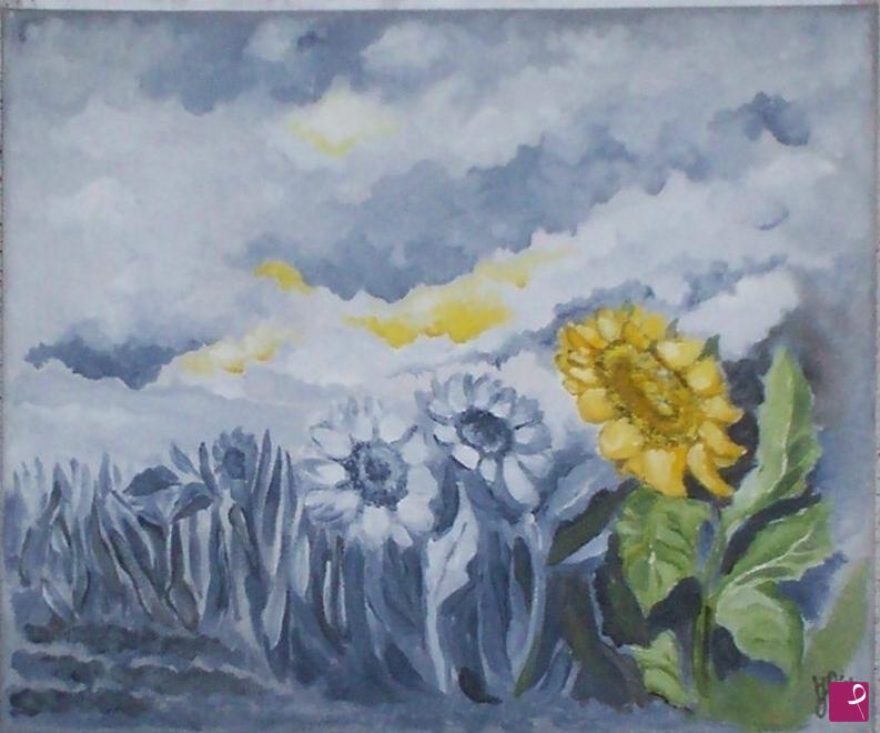 quadri in vendita online - GIRASOLI IN BIANCO E NERO