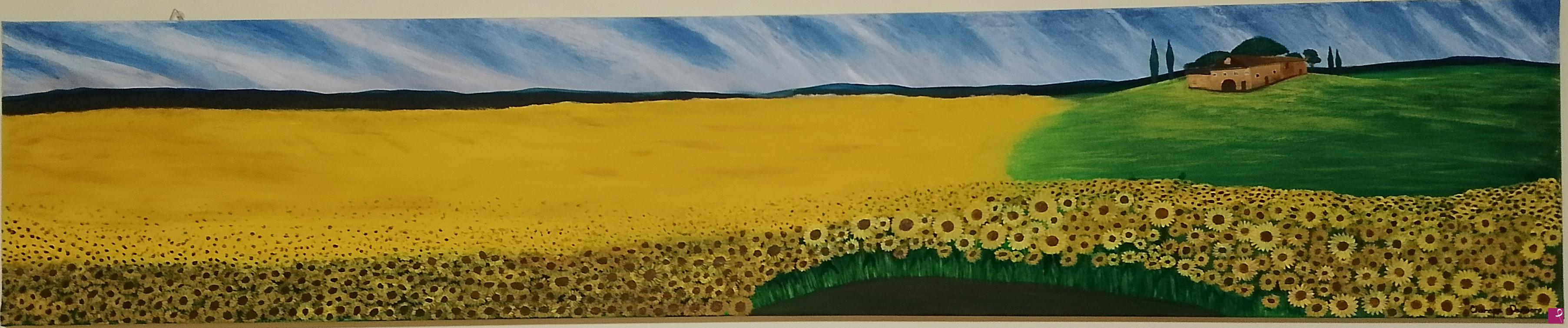quadri in vendita online - girasoli in val trebbia