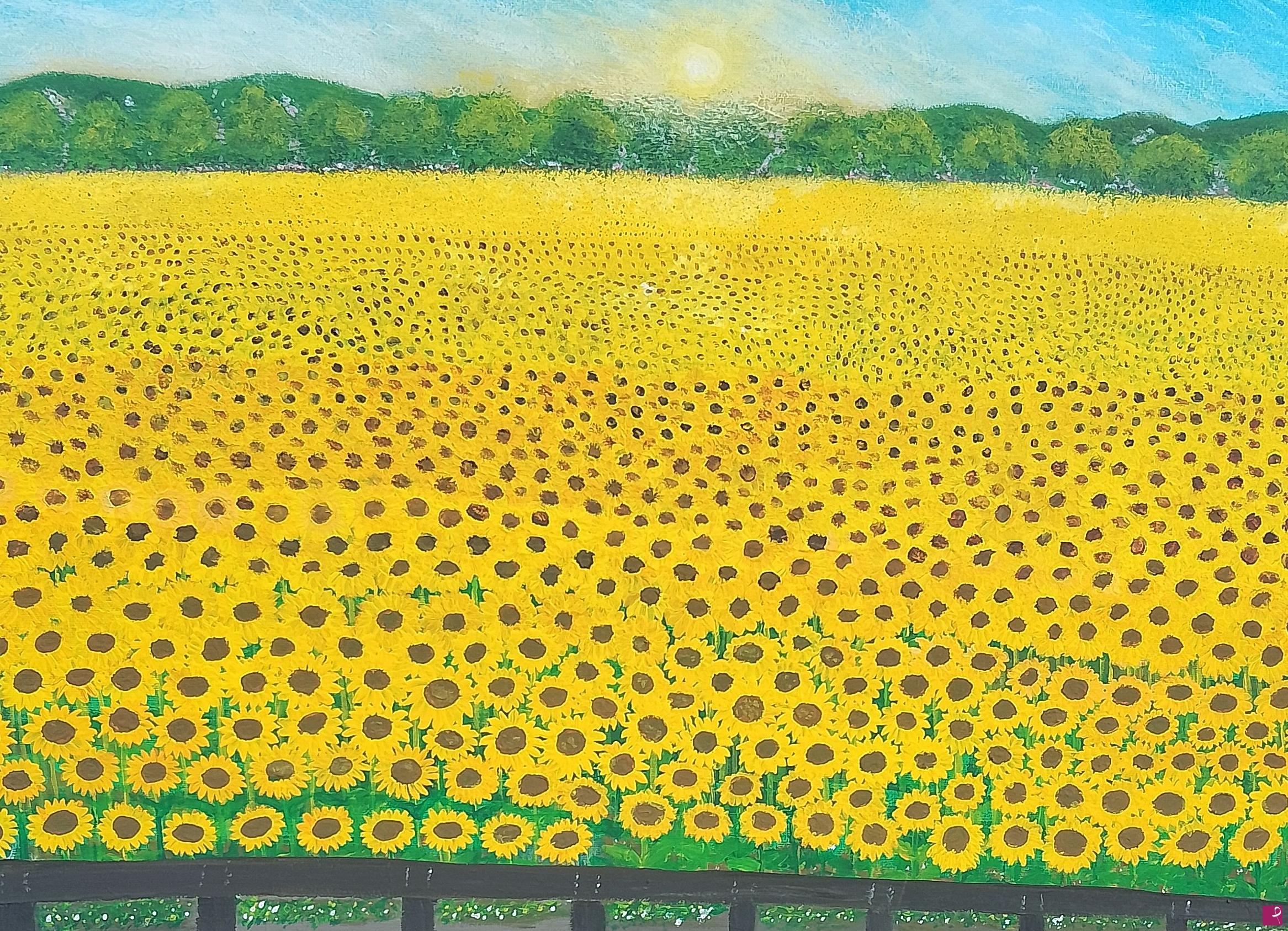 quadri in vendita online - Girasoli in Val Trebbia