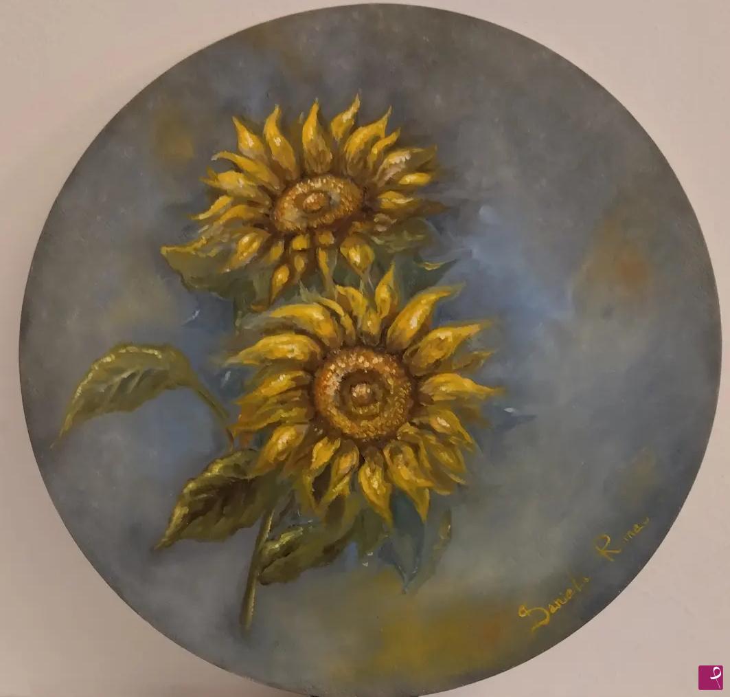 quadri in vendita online - Girasoli invernali 