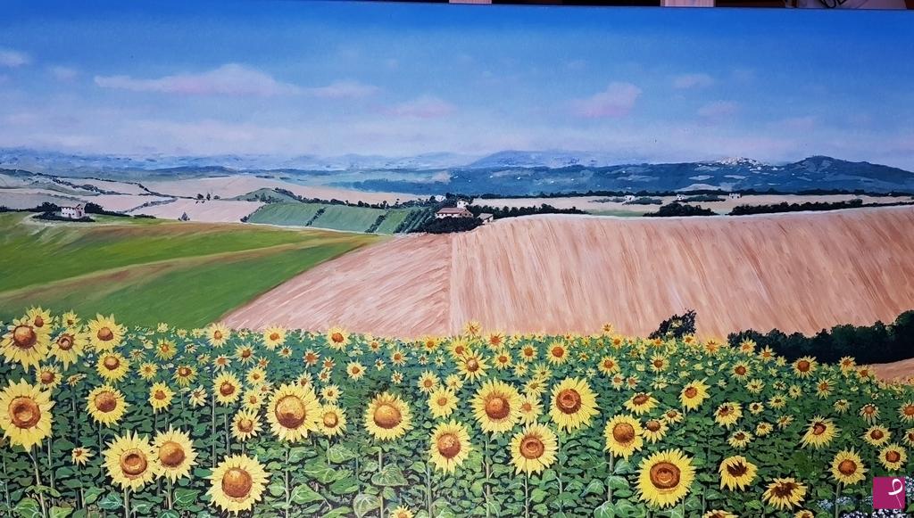 quadri in vendita online - Girasoli marchigiani