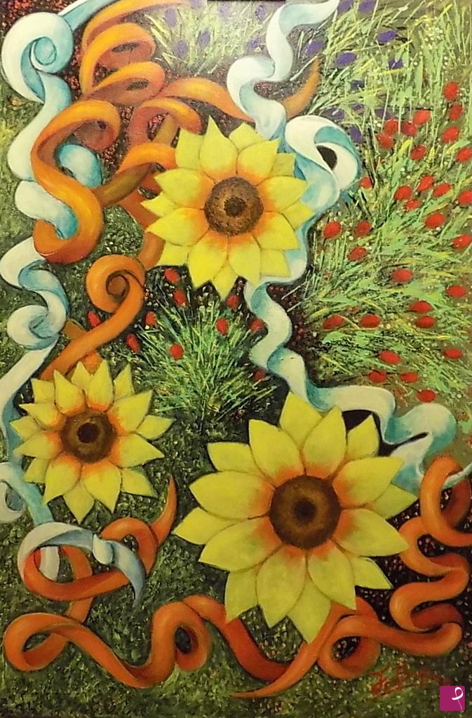 quadri in vendita online - Girasoli nell'Immaginari    