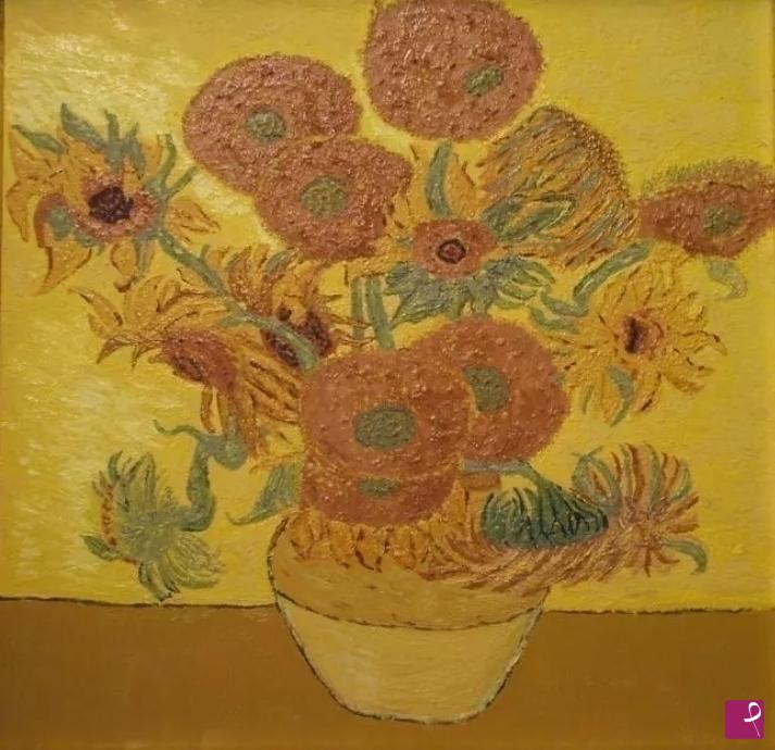quadri in vendita online - Girasoli. Omaggio al Maestro.