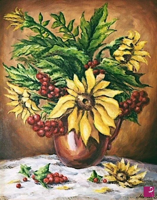 quadri in vendita online - Girasoli per zia
