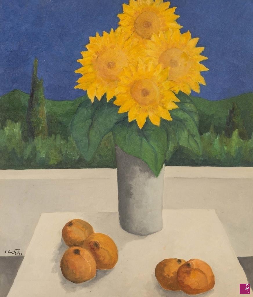 quadri in vendita online - Girasoli sul tavolo