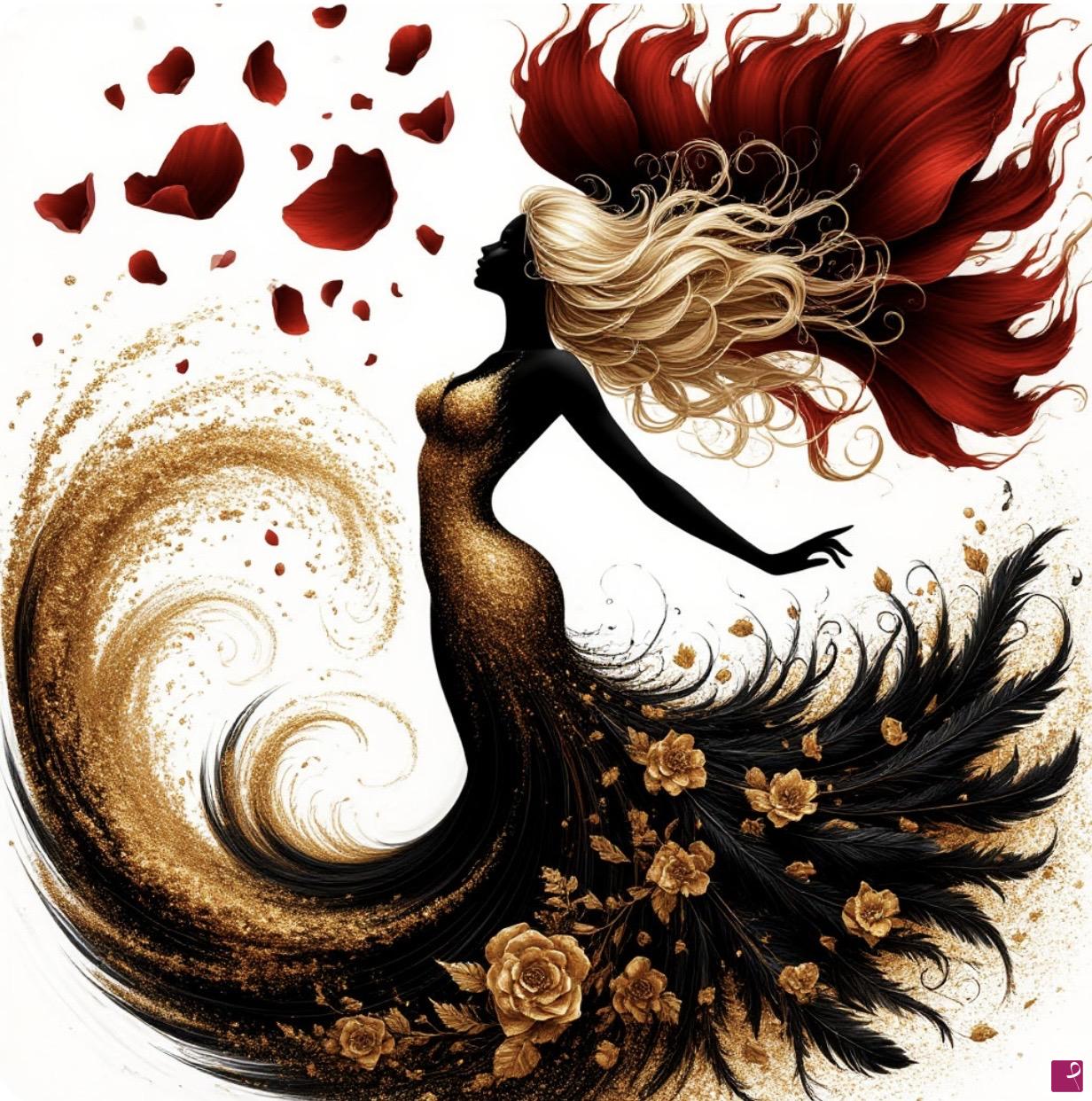 quadri in vendita online - Girl and fire