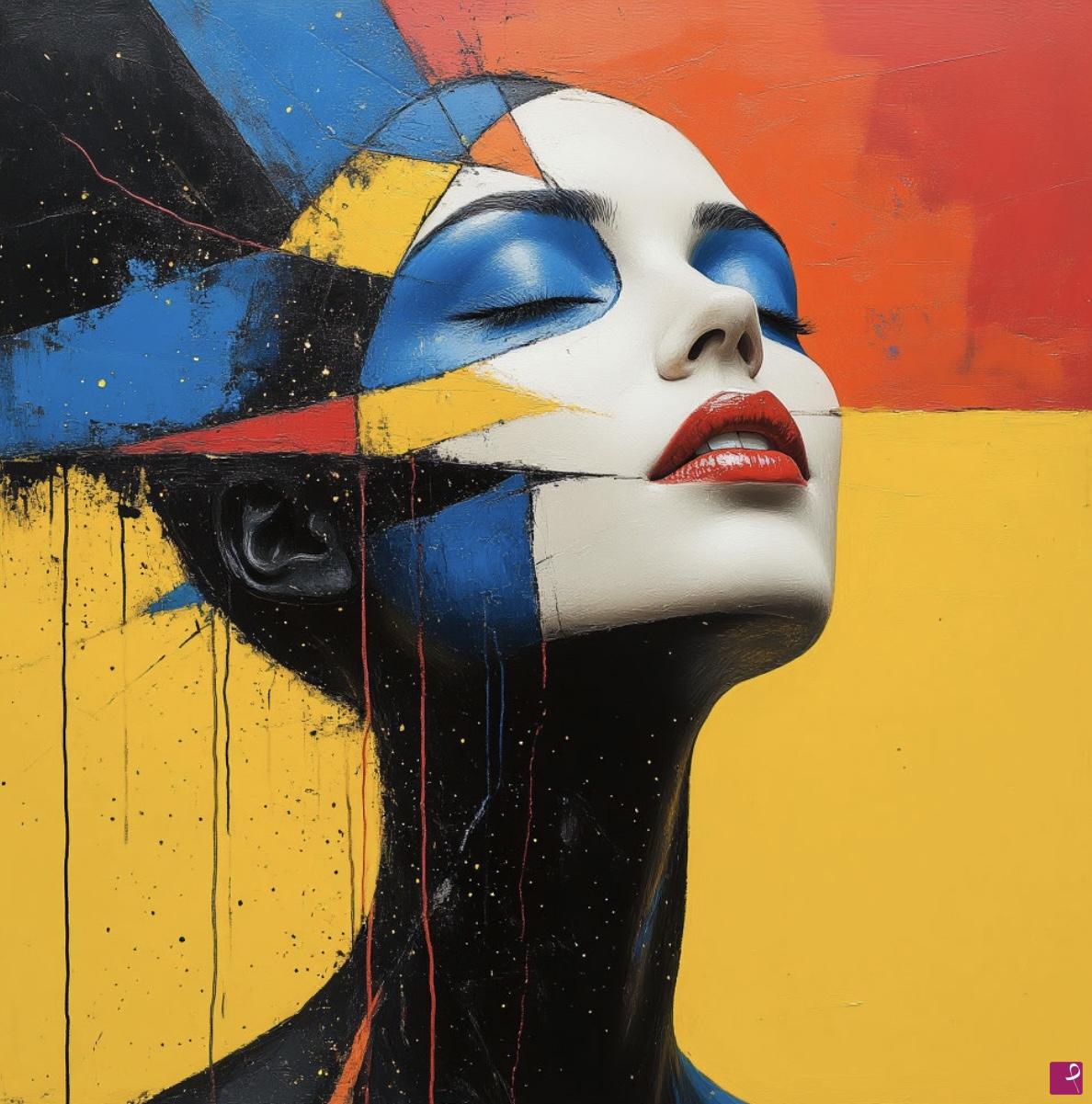 quadri in vendita online - Girl drawing