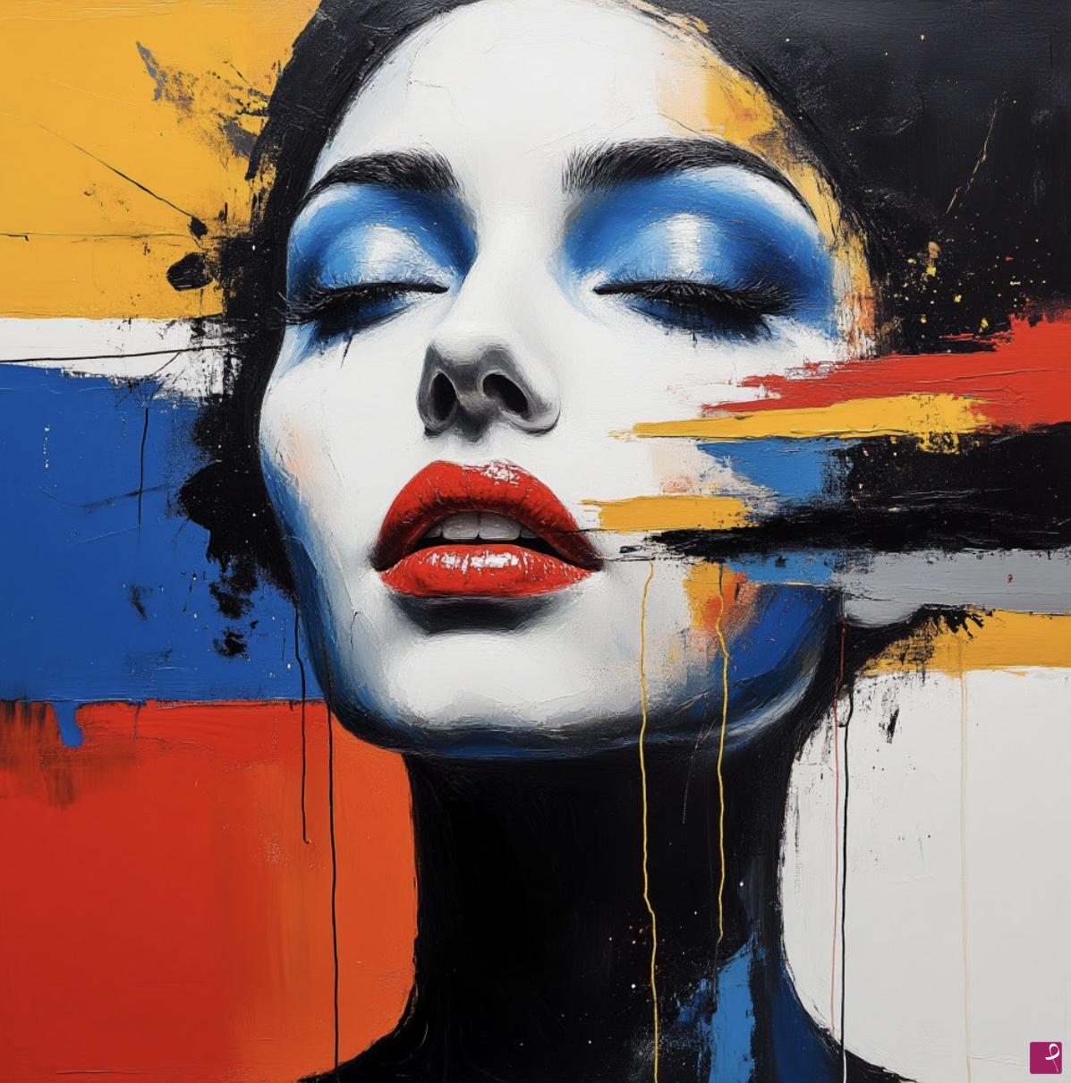 quadri in vendita online - Girl drawing4