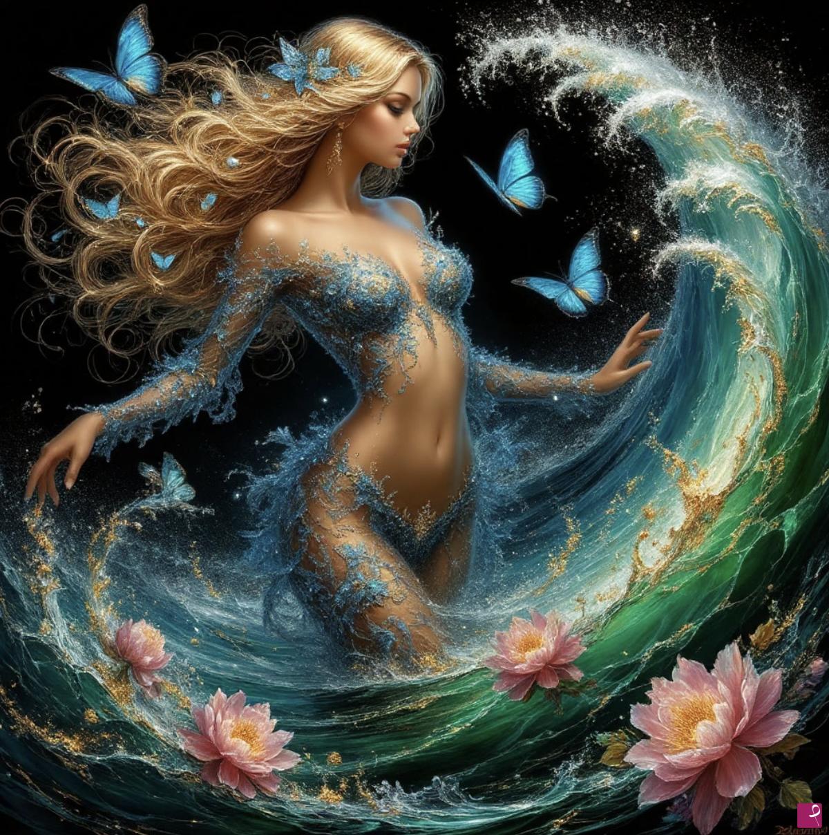 quadri in vendita online - Girl, erotic art, flowers 
