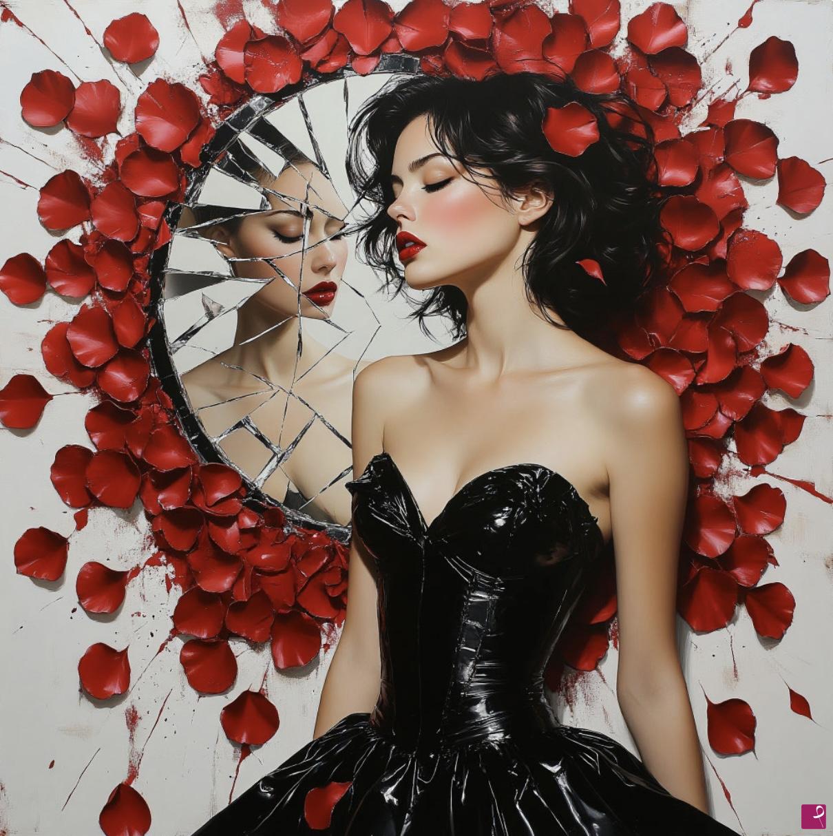 quadri in vendita online - Girl from mirror 