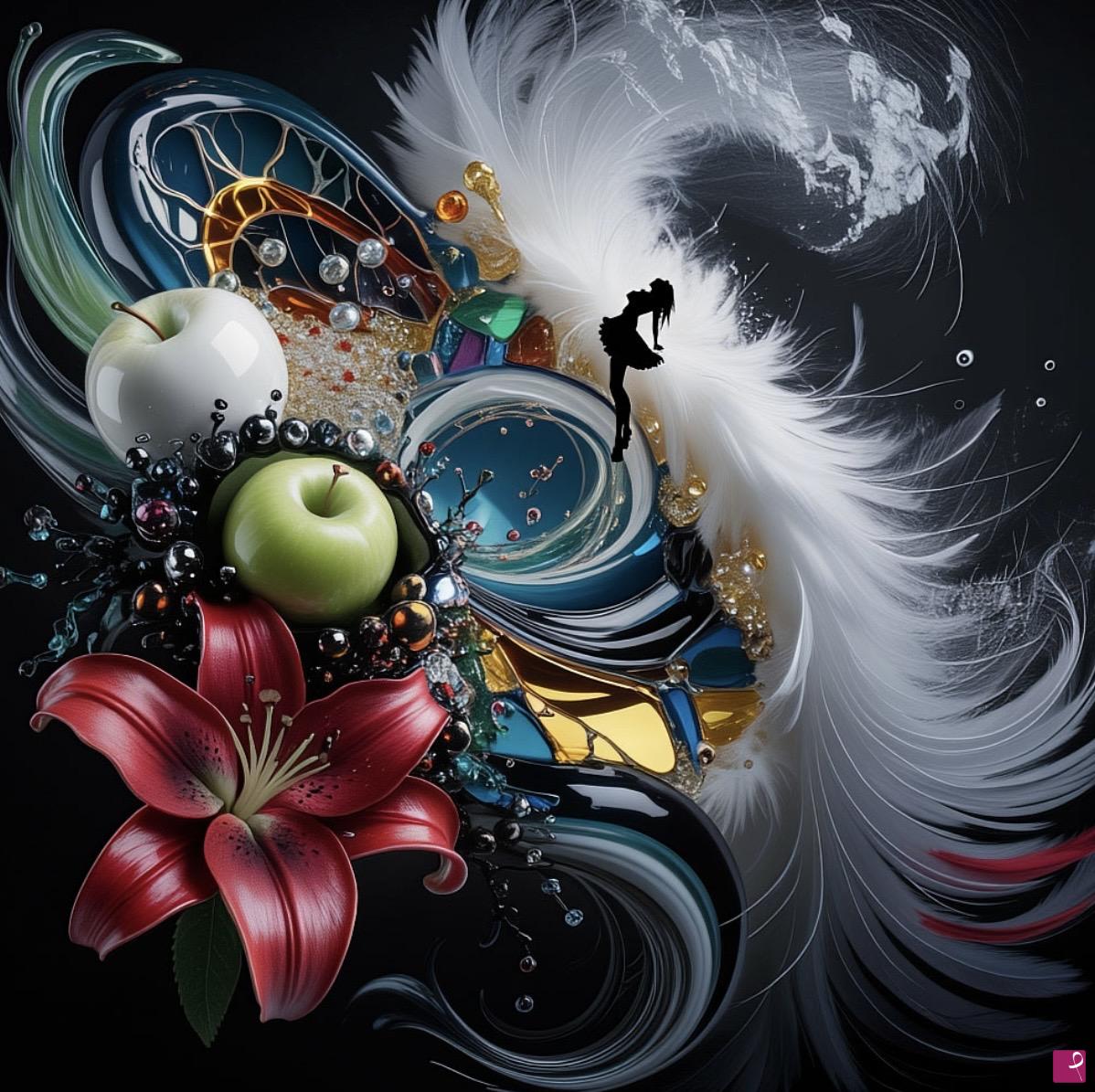 quadri in vendita online - Girl in fantastic Space 