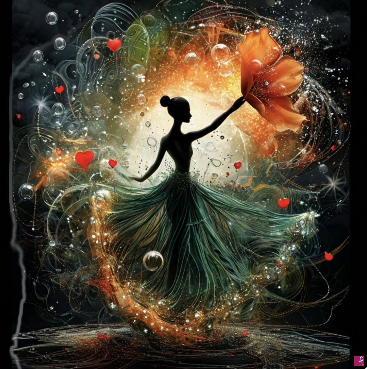 quadri in vendita online - Girl in fantasy sky