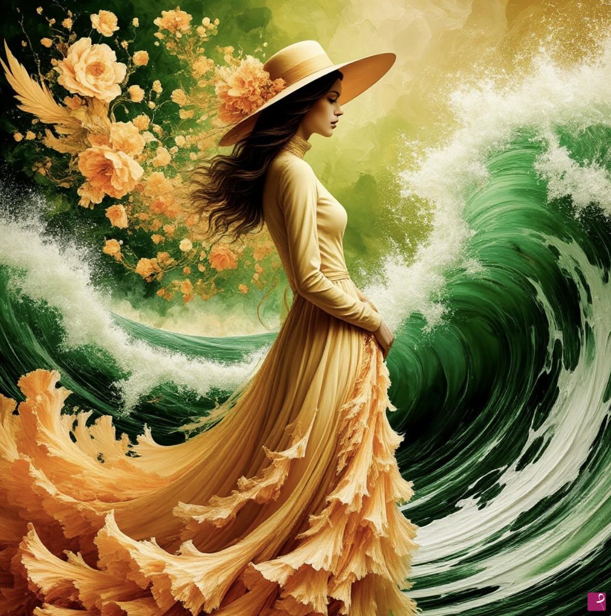 quadri in vendita online - Girl in yellow dress 