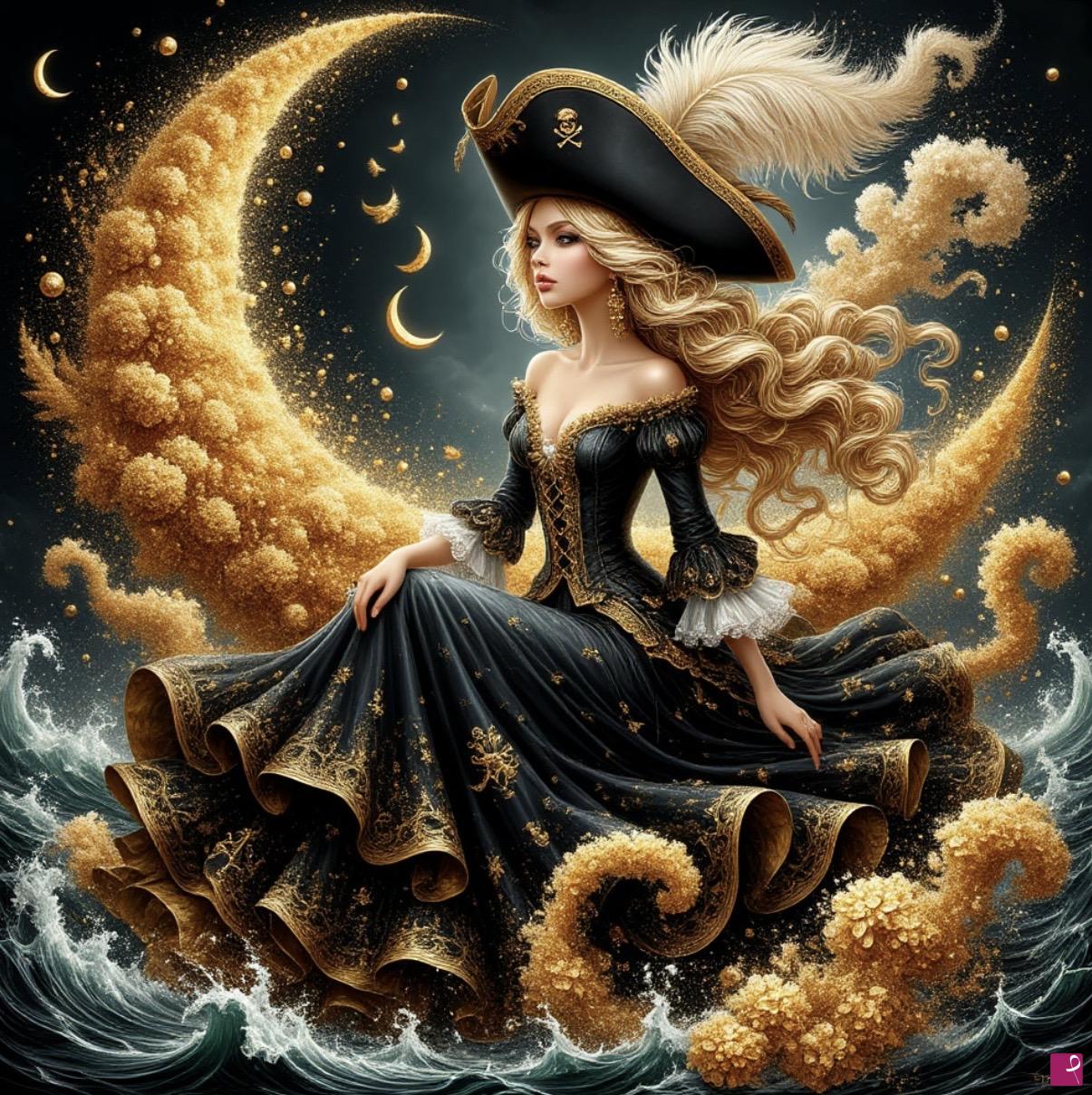 quadri in vendita online - Girl pirate