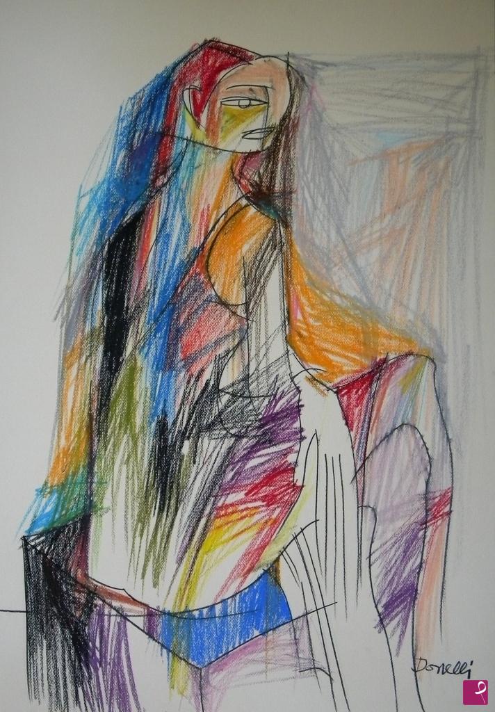 quadri in vendita online - Girl sitting