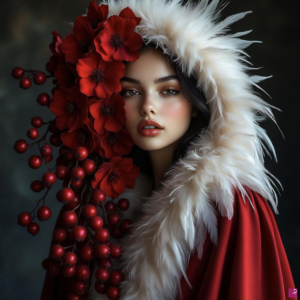 quadri in vendita online - girl with a rowan branch