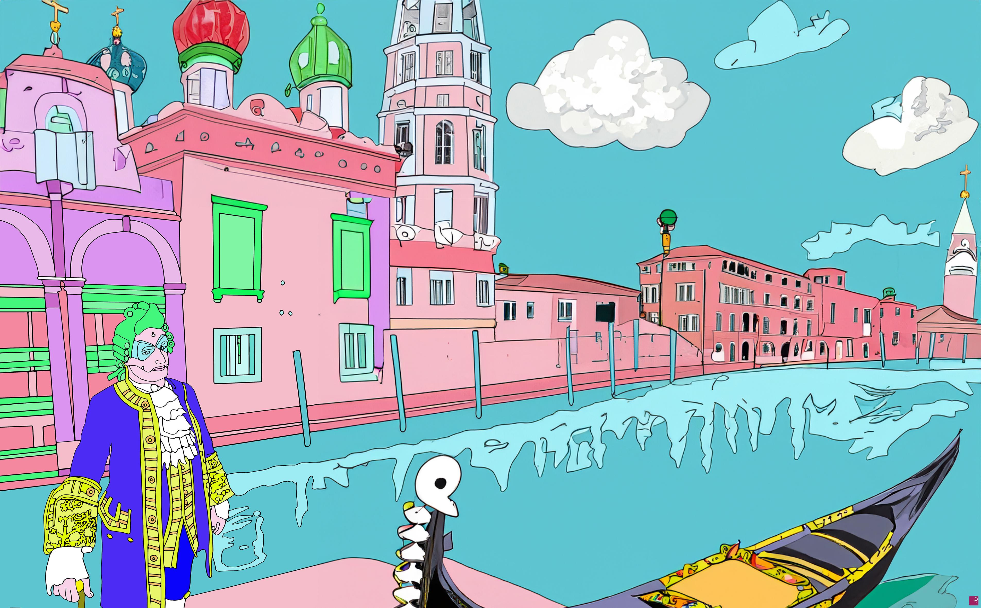 quadri in vendita online - Giro in gondola