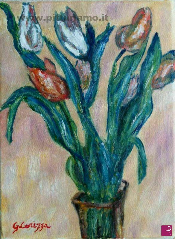 quadri in vendita online - Gladioli