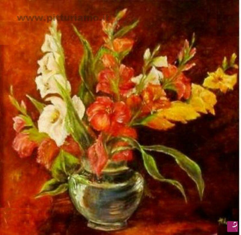 quadri in vendita online - Gladioli