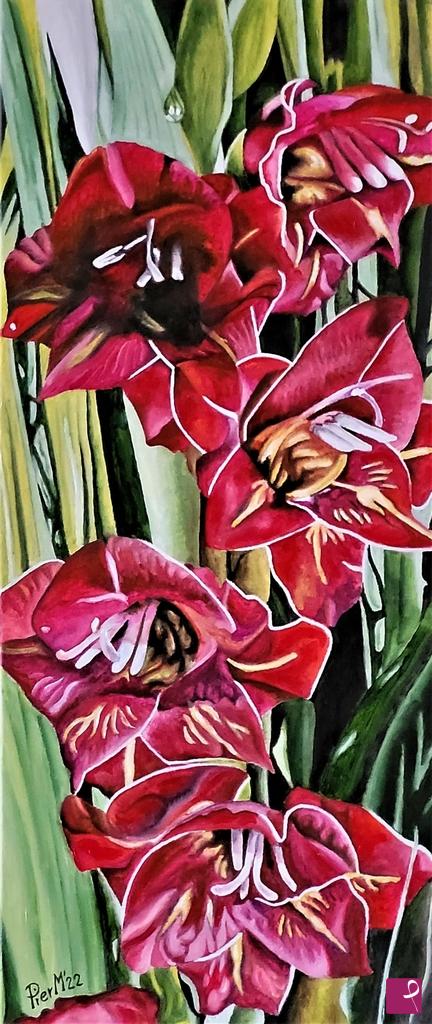 quadri in vendita online - Gladioli