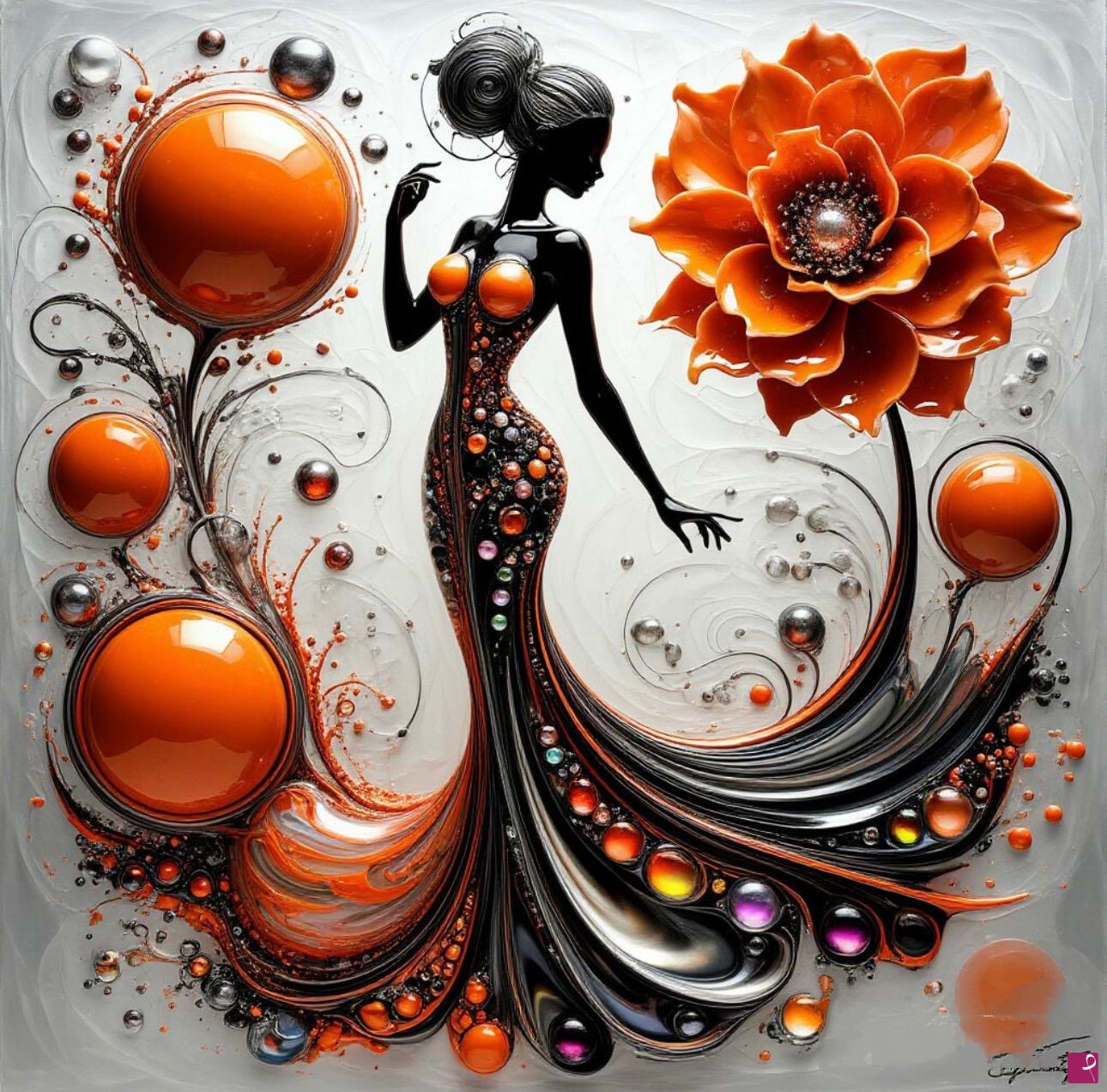 quadri in vendita online - Glass woman 