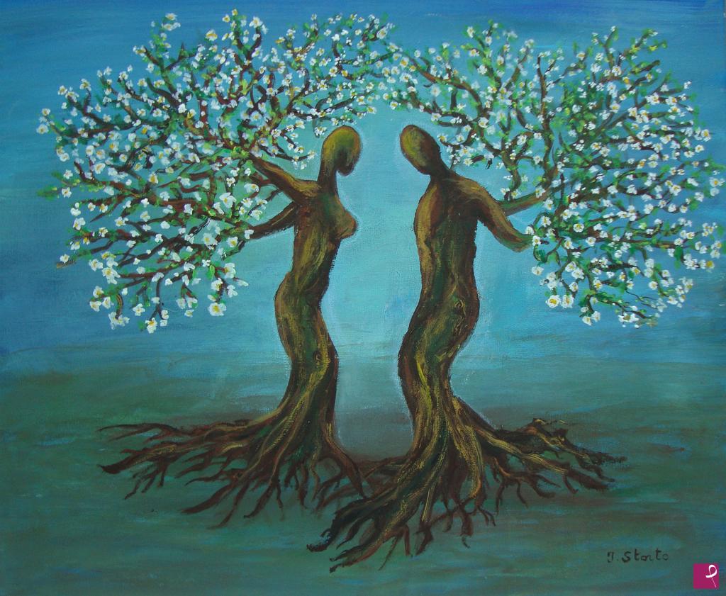 quadri in vendita online - Gli alberi della vita