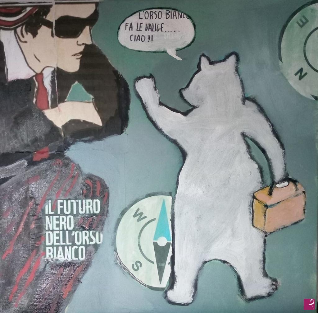 quadri in vendita online - gli orsi fanno le valige