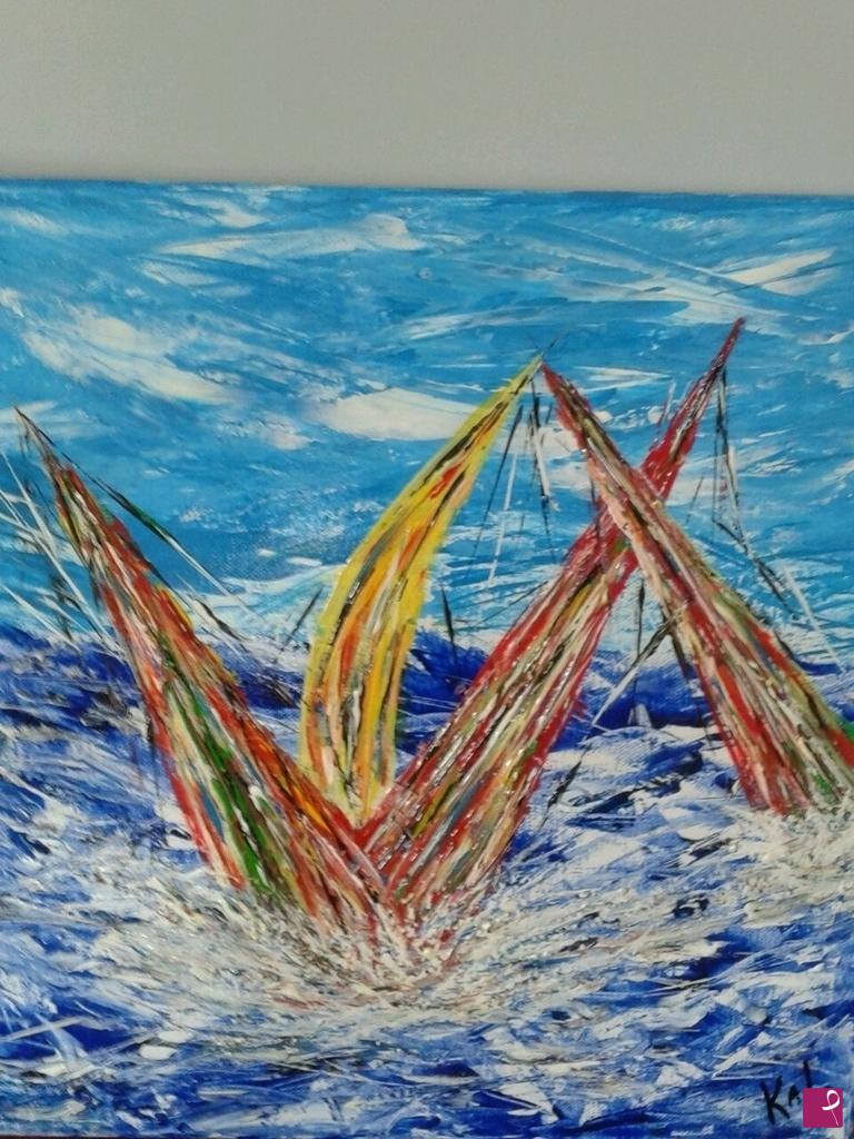 quadri in vendita online - Gli schizzi delle vele
