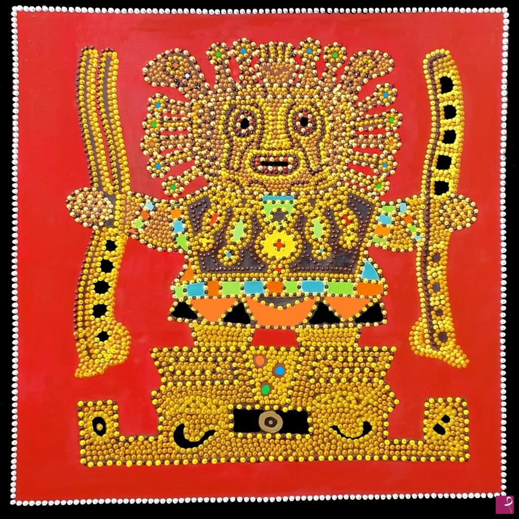 quadri in vendita online - Gods - Viracocha - N°14 - 100cmX100cm - olio su tela -2022