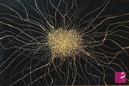 quadri in vendita online - Gold Drips