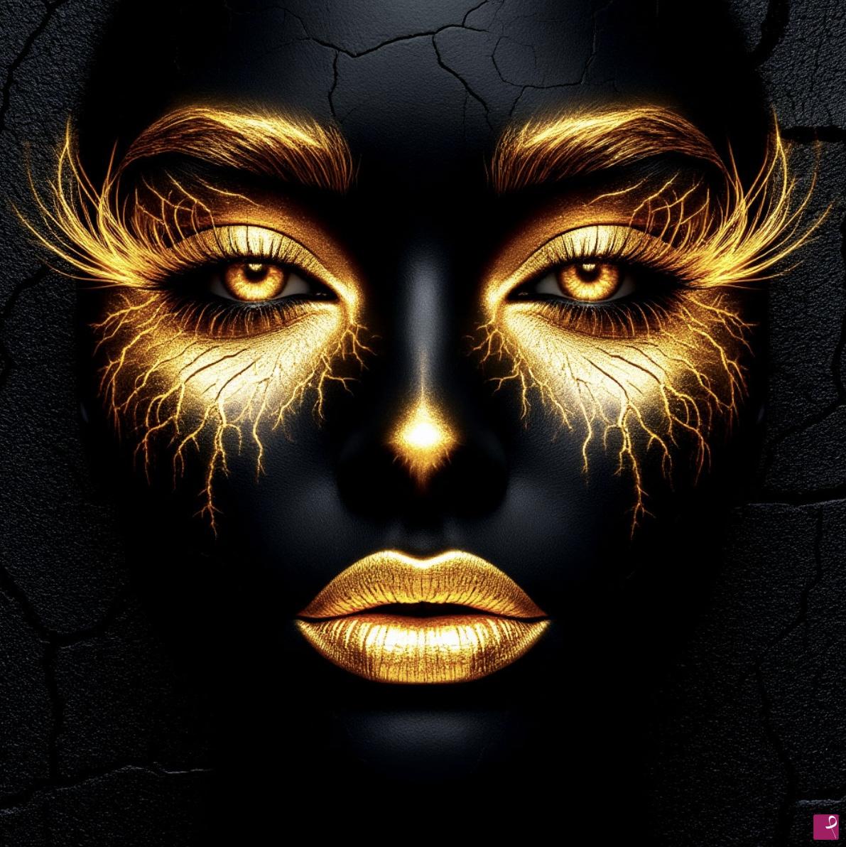 quadri in vendita online - Gold face