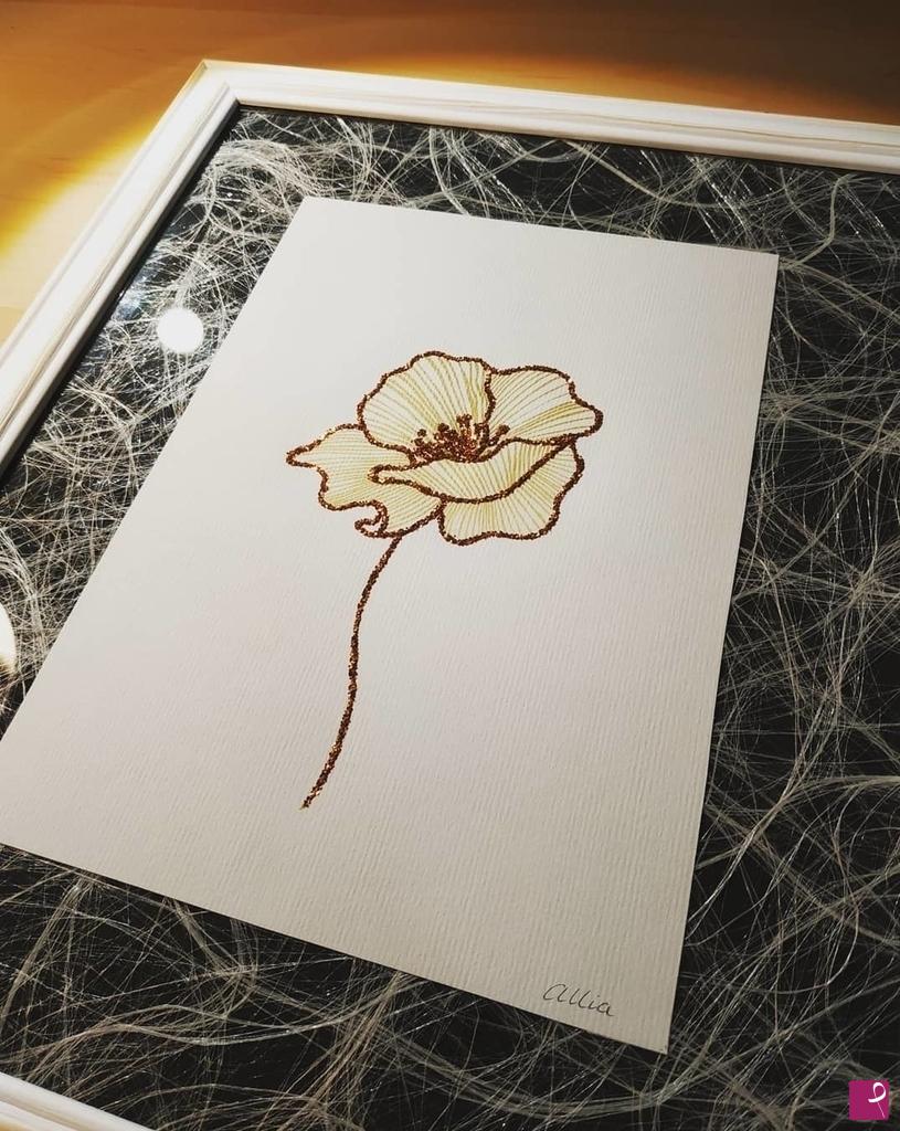 quadri in vendita online - Gold flower