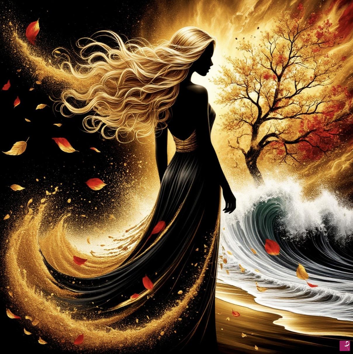 quadri in vendita online - Gold Lady