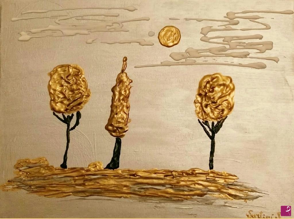 quadri in vendita online - Golden Moon