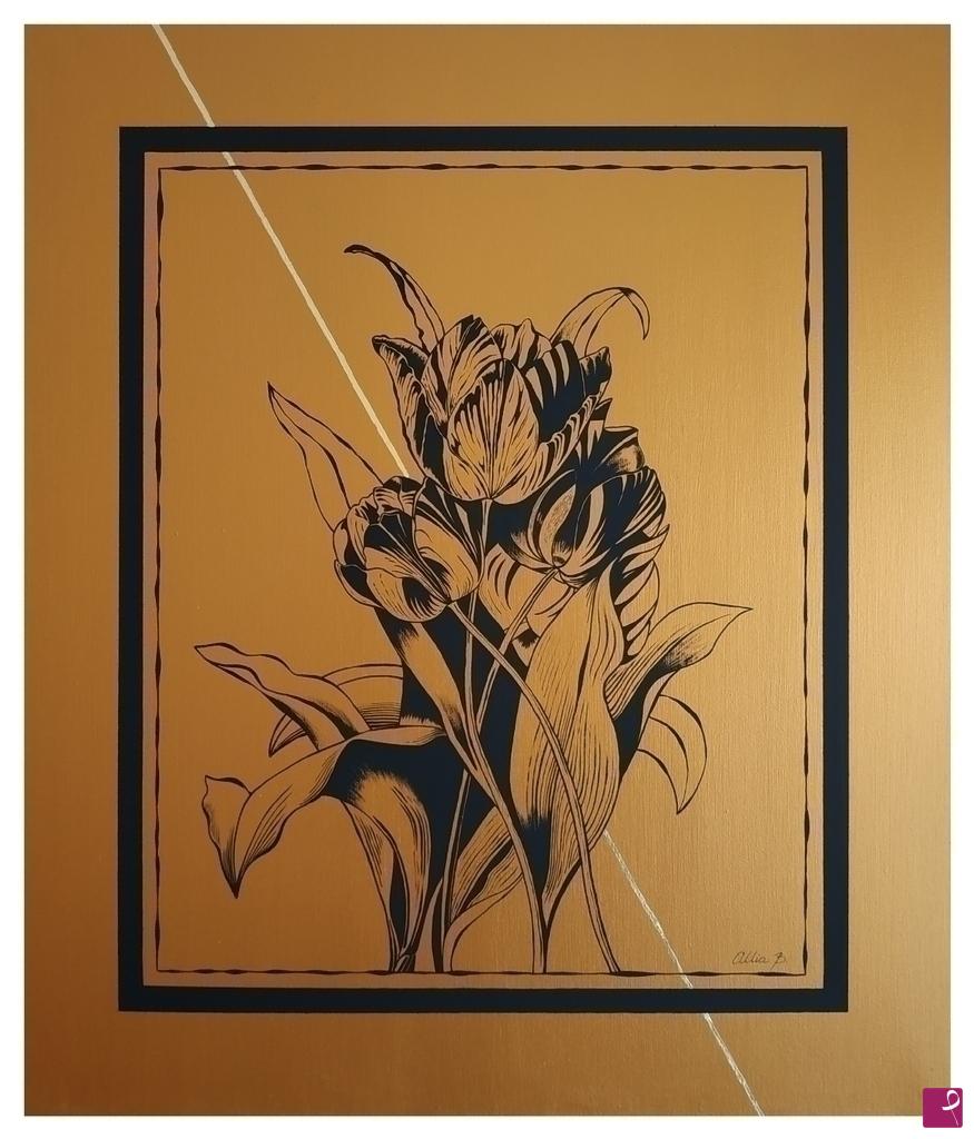 quadri in vendita online - Golden Tulips