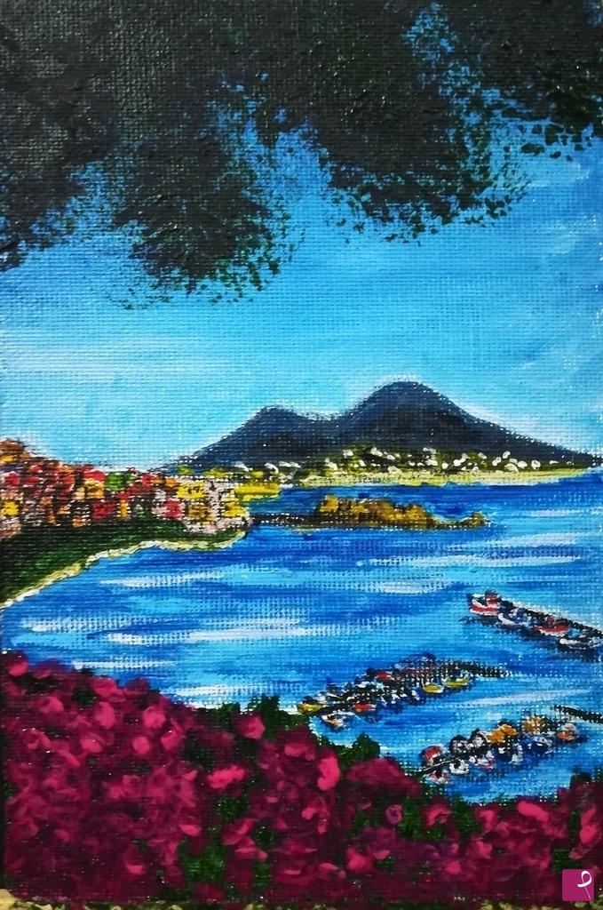 quadri in vendita online - Golfo di Napoli (in miniatura) 