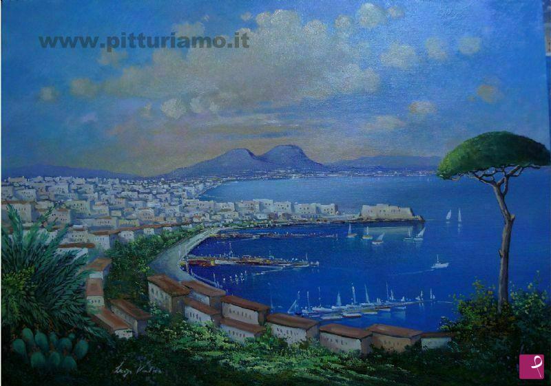quadri in vendita online - Golfo di Napoli visto da Posillipo