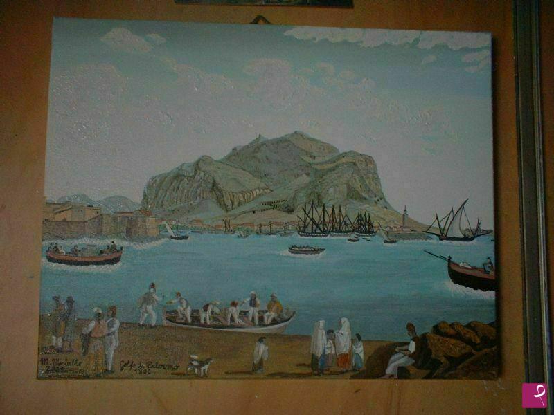 quadri in vendita online - Golfo di Palermo nel 1800