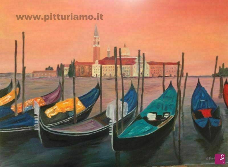 quadri in vendita online - Gondole Venezia