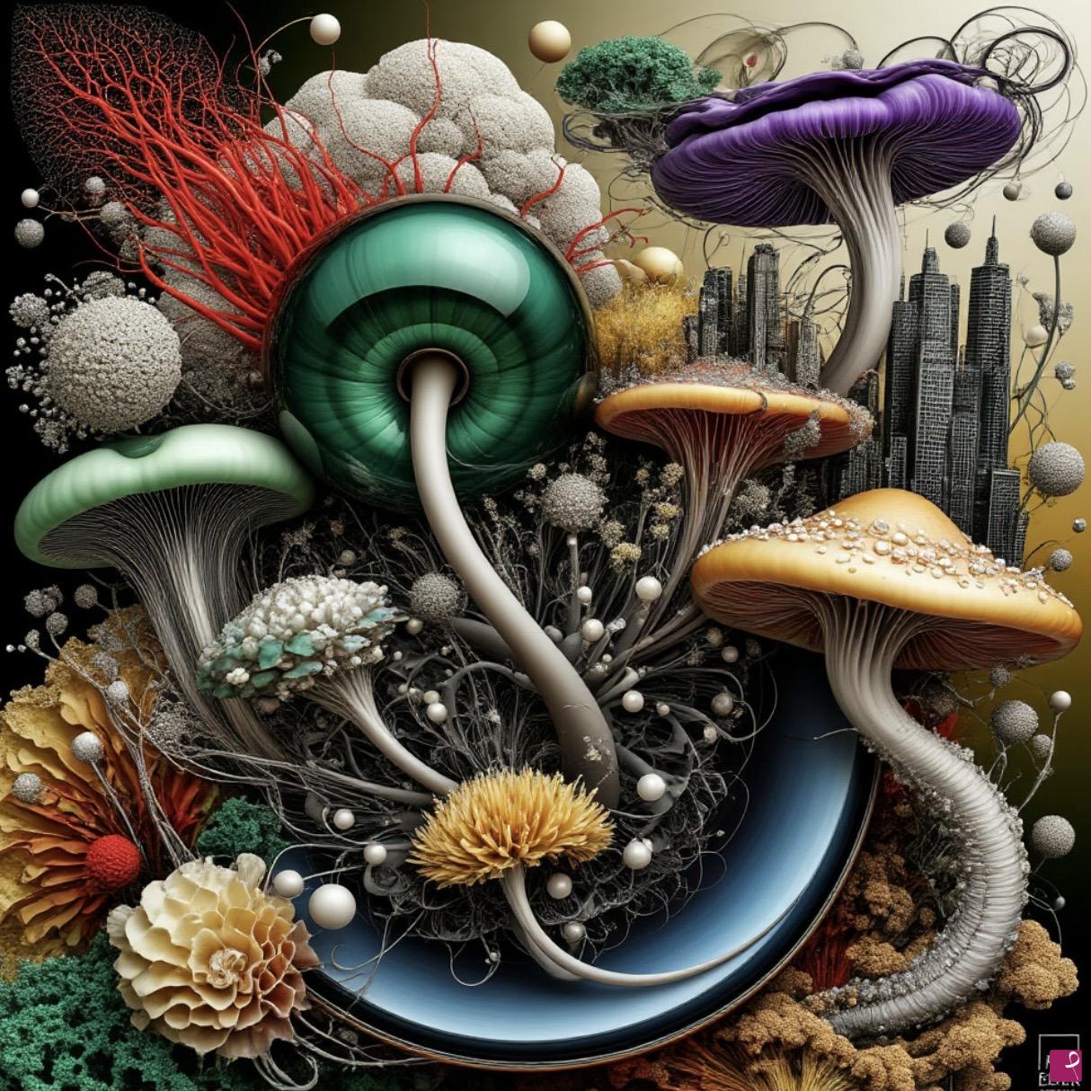 quadri in vendita online - Good spot for mushrooms