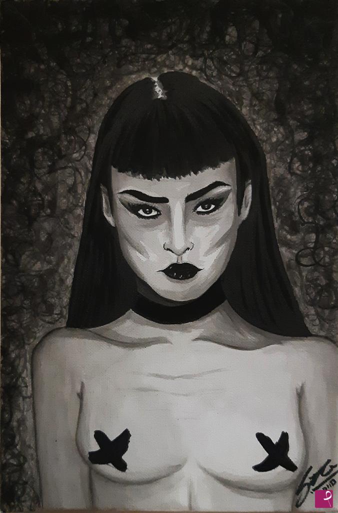 quadri in vendita online - Gothic girl