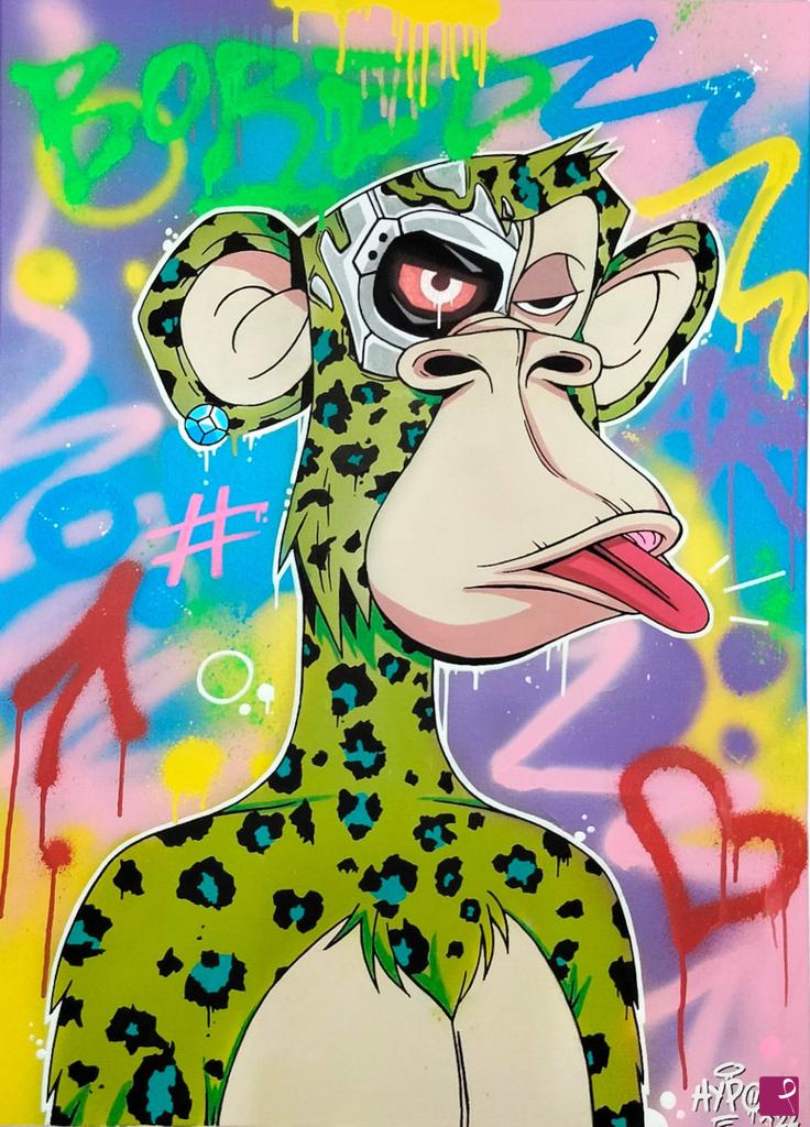 quadri in vendita online - Graffiti Bayc Cyborg 