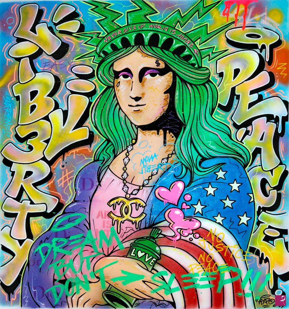quadri in vendita online - Graffiti Mona-Liberty 