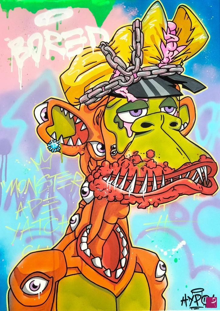 quadri in vendita online - Graffiti Mutant Ape Yatch Club #7294