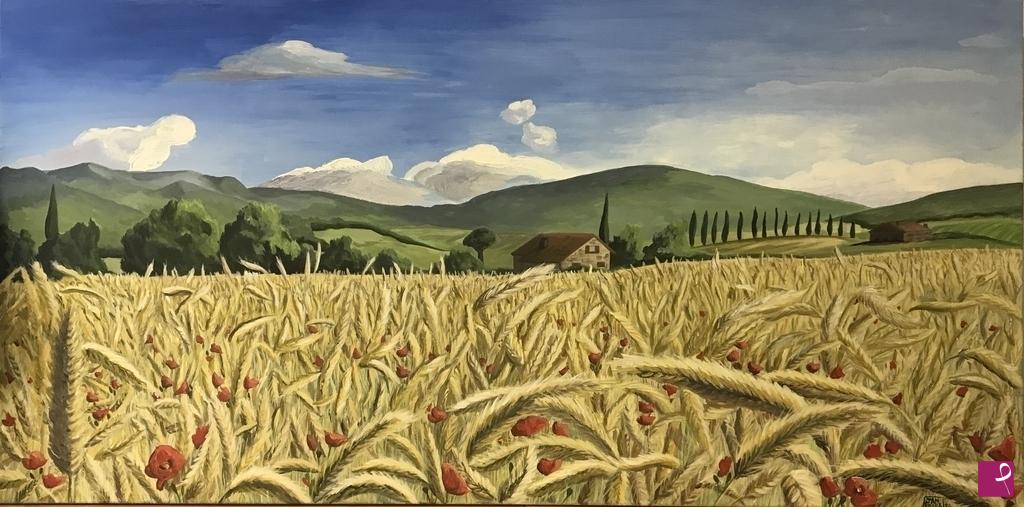 quadri in vendita online - Grain fields 