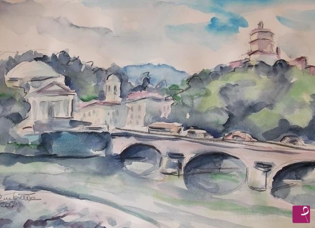 quadri in vendita online - Gran Madre e Monte dei Cappuccini
