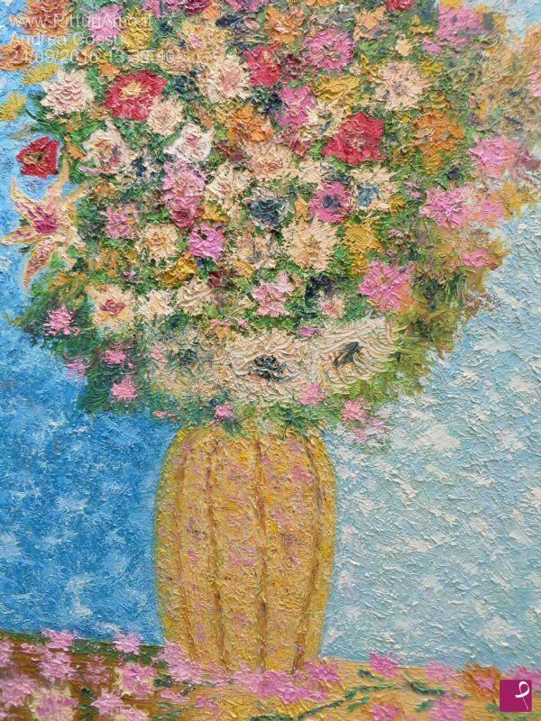quadri in vendita online - Grande Vaso di fiori (Sinfonia floreale)