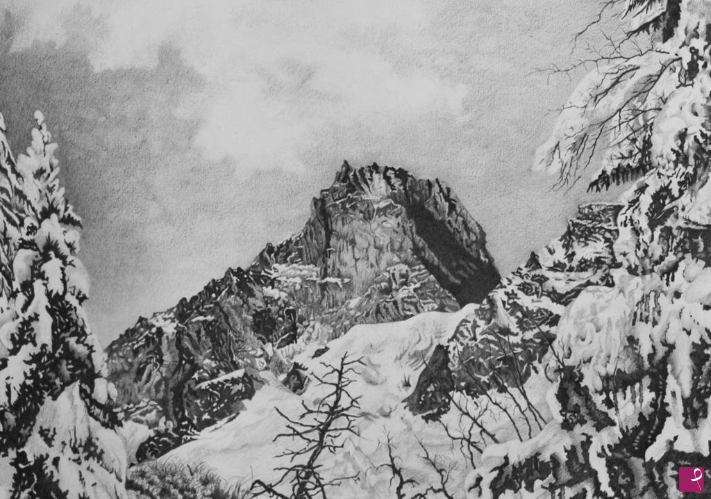 quadri in vendita online - Grandes Jorasses